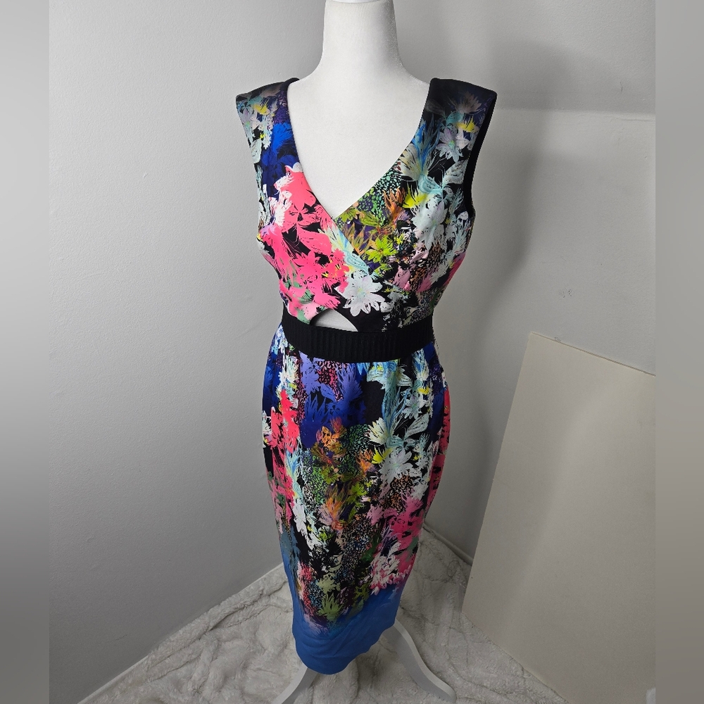Milly Floral Cutout Dress
